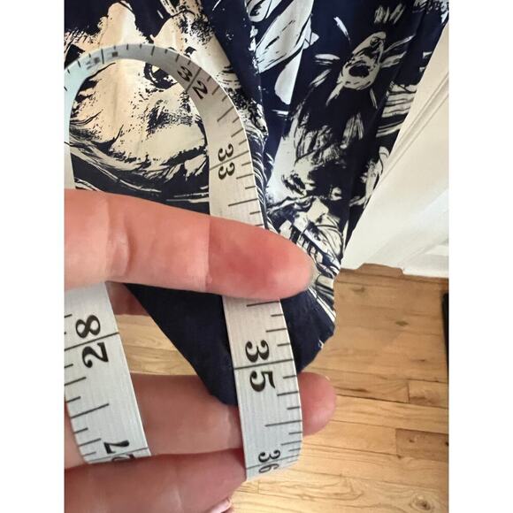 Whistles Tropical Printed Women's 2 T Shirt Dress Oversized Blue White Vacation - Picture 13 of 14